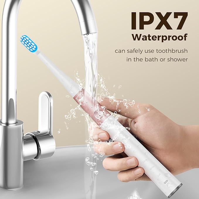 Arpha R1 Electric Toothbrush for Adults Ultrasonic Deep Clean Wireless Fast Charge 2 Brush Heads - AZDOME Official Stores