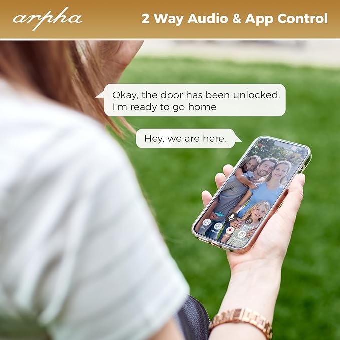 Arpha AL501 Smart Door Lock with 2K Video Camera Wi-Fi Two-Way Audio Motion Detection - AZDOME Official Stores