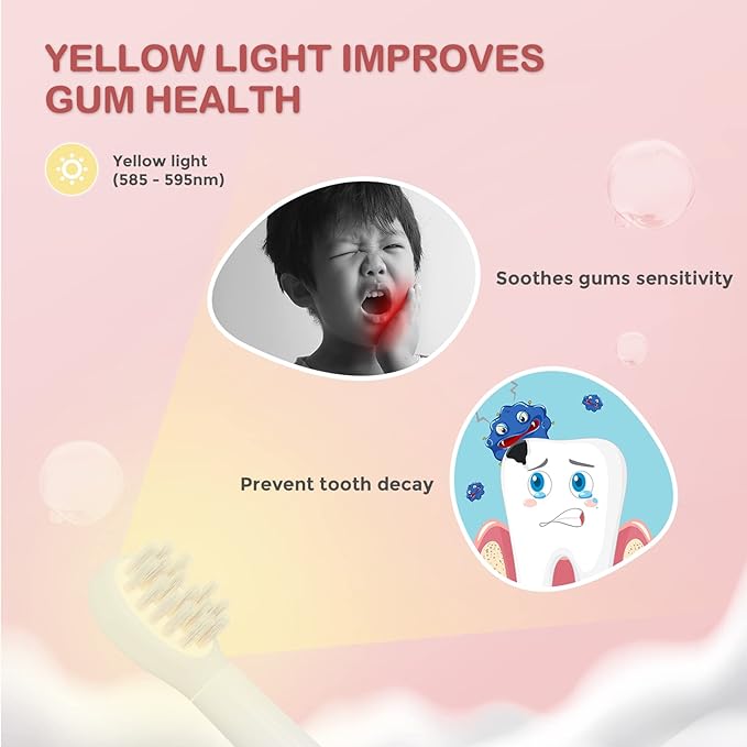 Arpha X3-M Kids Electric Toothbrush Age 1-8 Rechargeable Battery 3 Brush Heads - AZDOME Official Stores