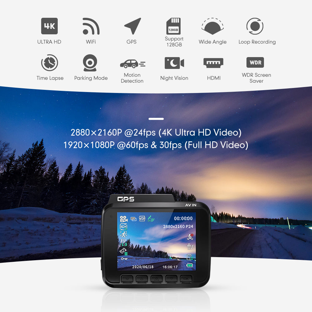 AZDOME GS63H 1CH Dash Cam 4K with Super Night Vision - AZDOME Official Stores