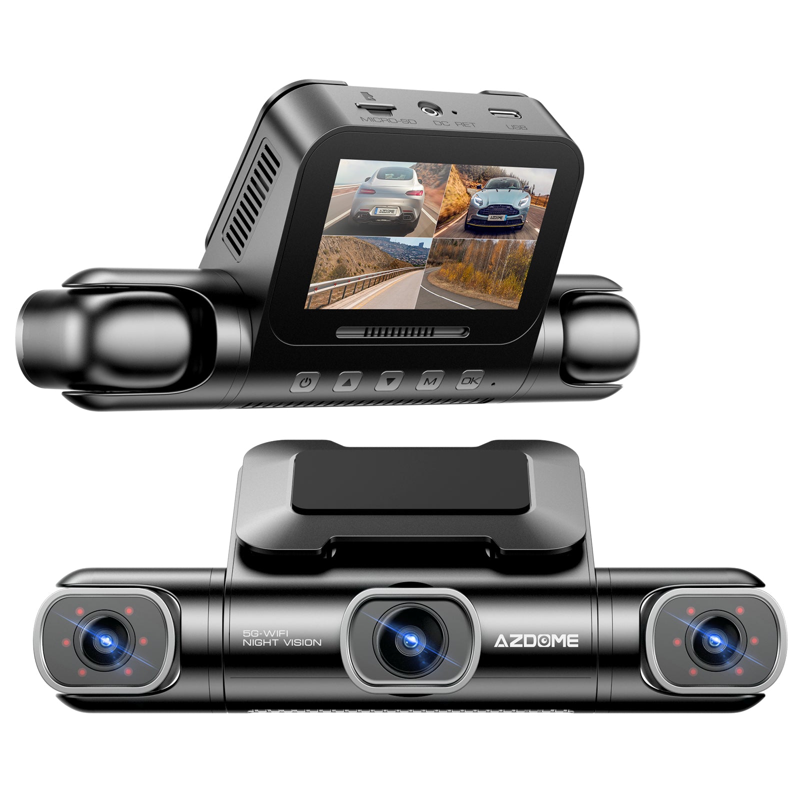 AZDOME M660 4CH Dash Cam 2K with Smart Voice Control 128GB eMMC 24H Parking Mode - AZDOME Official Stores
