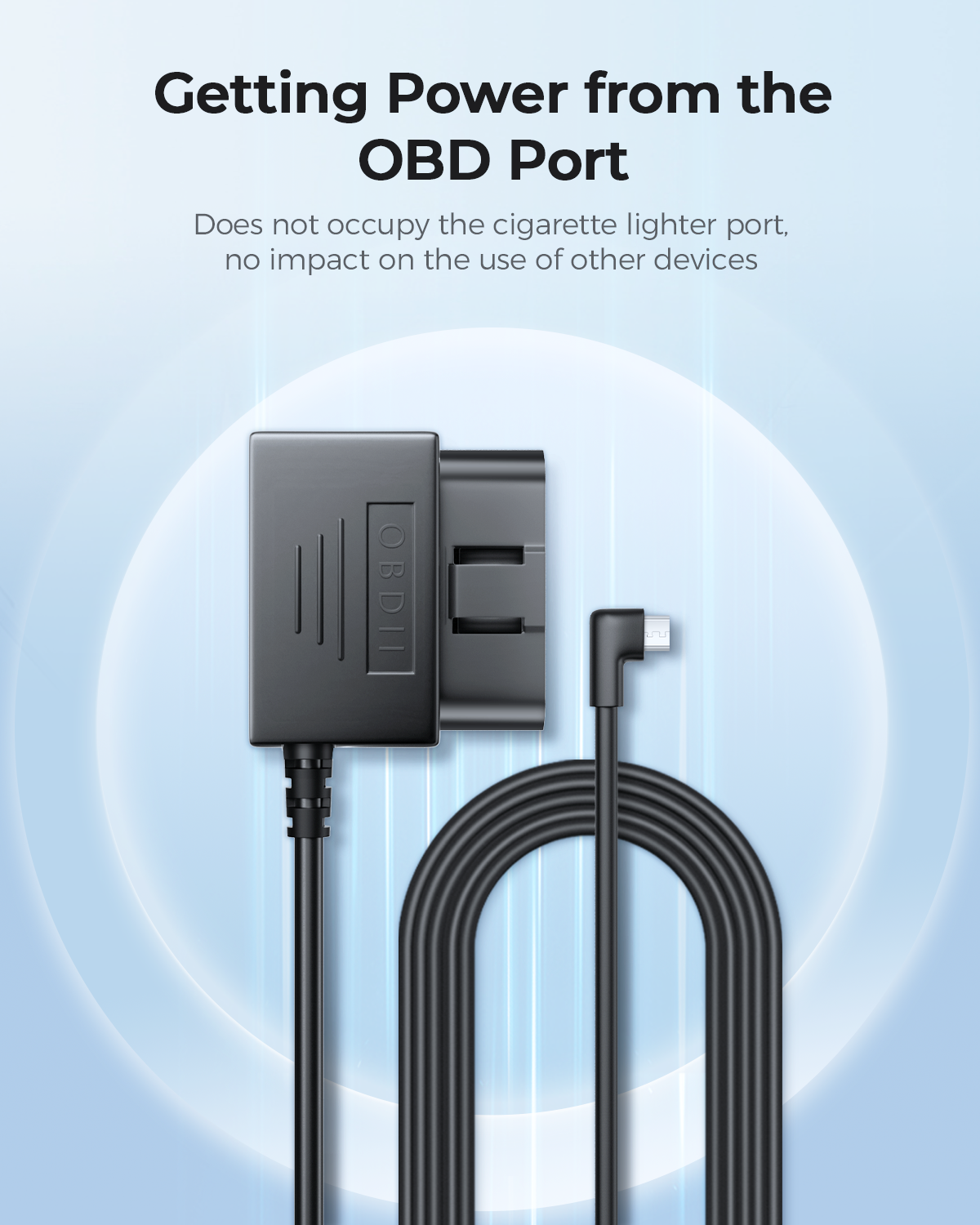 AZDOME OBD Hardwire Kit Mini USB Port, Support Parking Mode, 11FT 12V-24V to 5V for M550 M550 Pro GS63H M63 Lite PG 17 Dash Cam - AZDOME Official Stores
