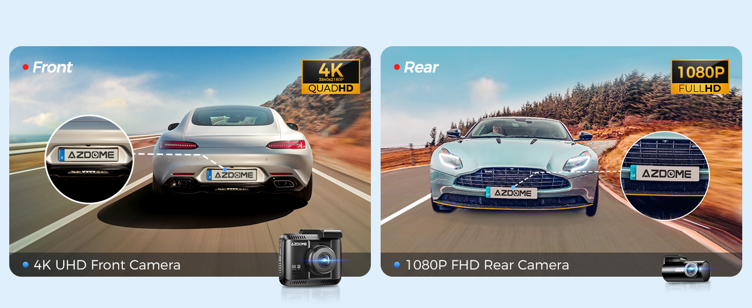 front and rear dashcam 1080P 4K G-sensor black pink car accessories truck bus taxi dash cam camera