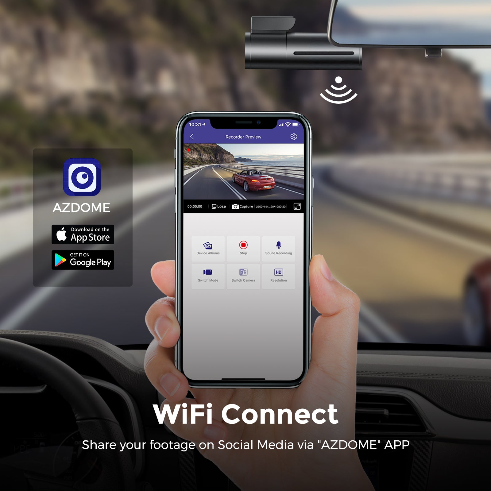 AZDOME M300S Built-in WiFi