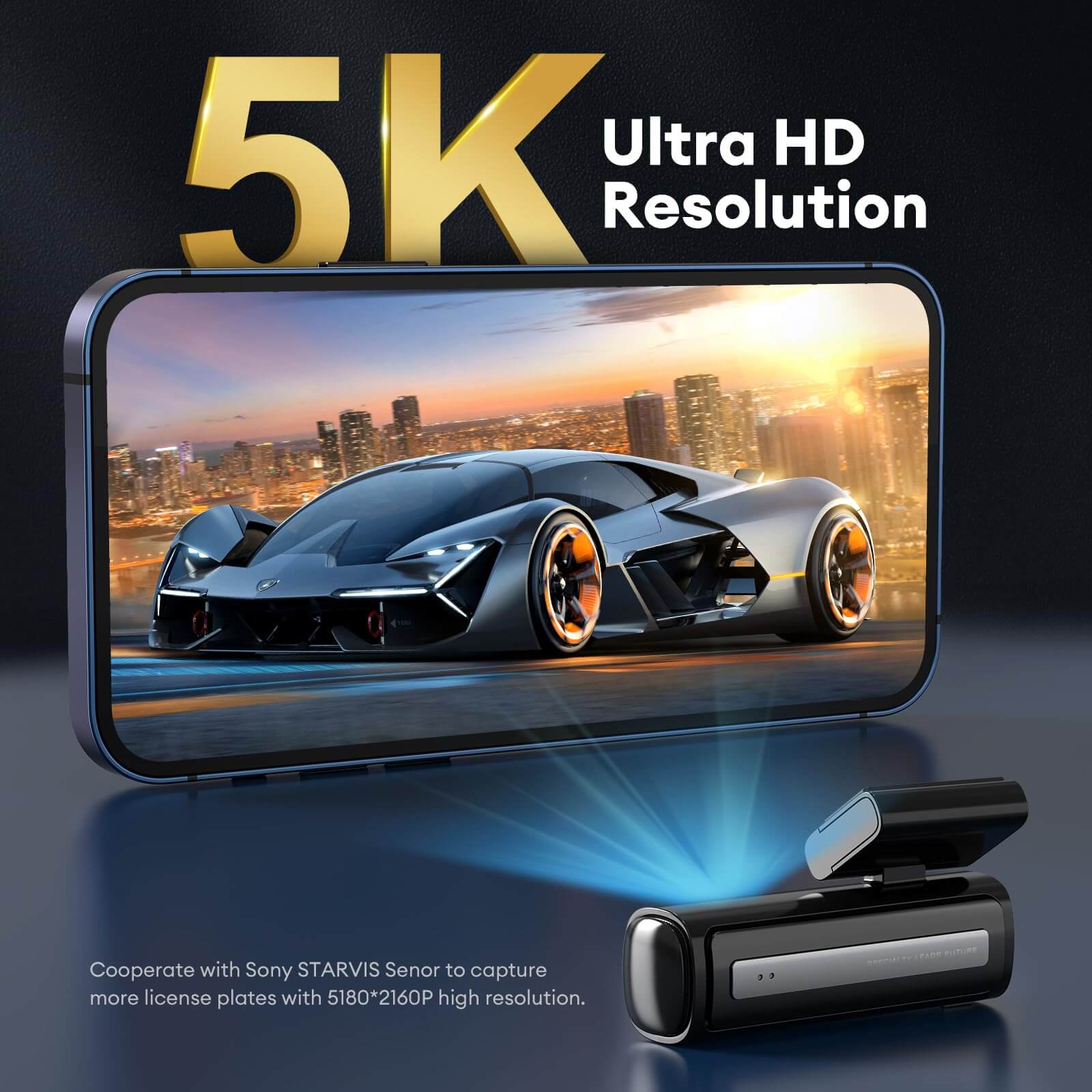 LINGDU LD06 1CH Dash Cam 5K Voice Control 24H Parking Mode No Battery - AZDOME Official Stores