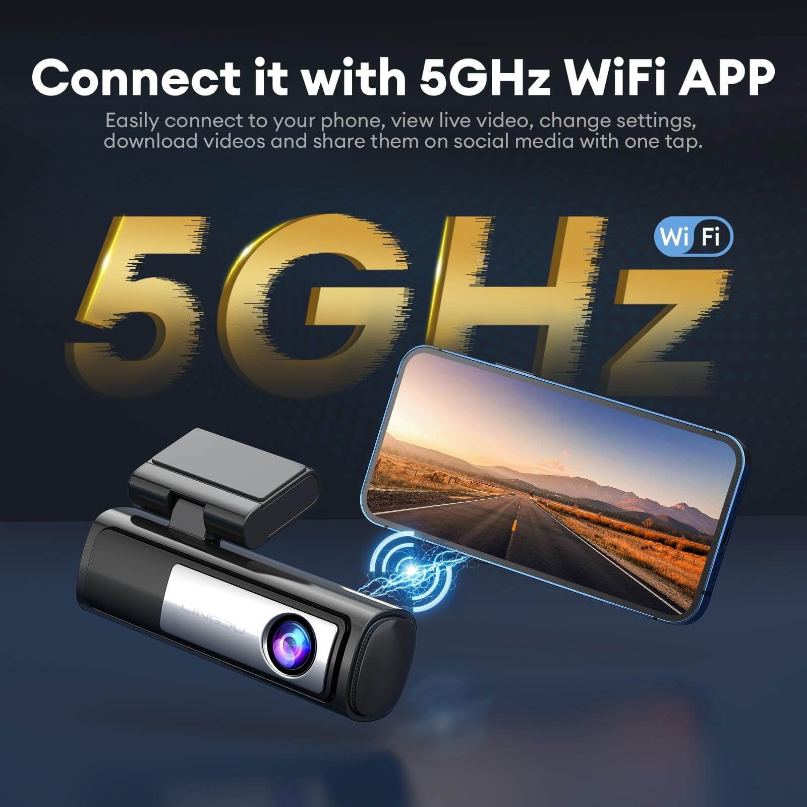 LINGDU LD06 1CH Dash Cam 5K Voice Control 24H Parking Mode No Battery - AZDOME Official Stores